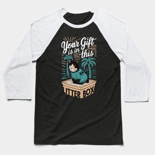 Cat in box Baseball T-Shirt